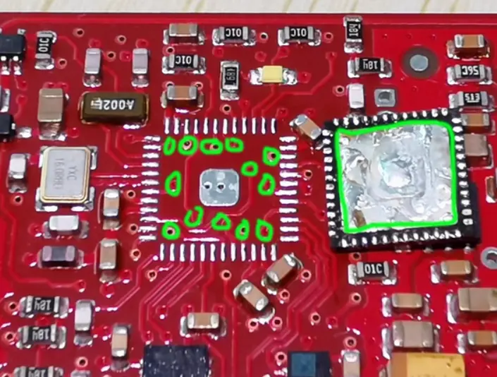 One type PCB defect caused by bad solder mask
