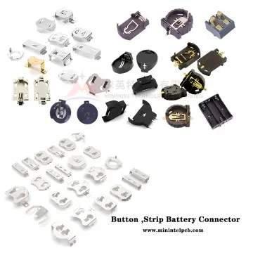 Button And Strip Battery Connectors